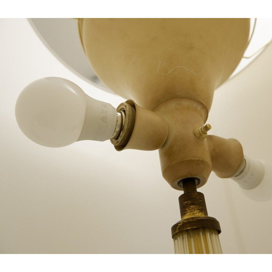 Image 1 of Vintage Murano Table Lamp Barovier & Toso 'Cordonato D'Oro' 1950s