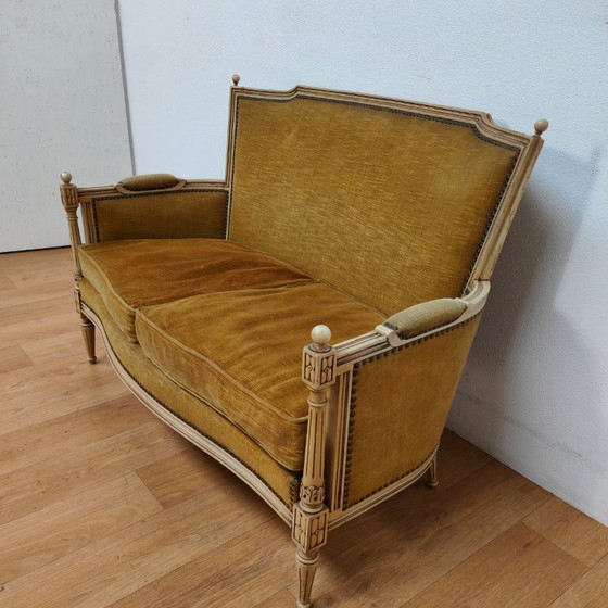 Image 1 of Antikes Sofa und Sessel im Stil Ludwigs XVI.