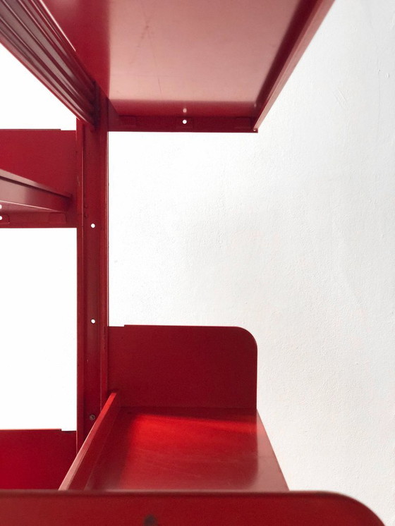 Image 1 of talian Dutch Lips Vago "Congresso" Steel Blue Double Bookcase, 60's