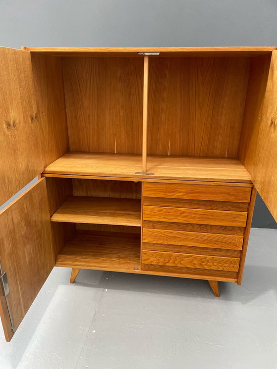 Image 1 of U-450 kast in eiken van Jiří Jiroutek voor Interiér Praha, Tsjecho-Slowakije, jaren 1960