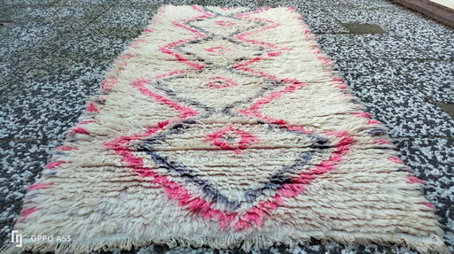 Handgeknoopt Berber kleed wol 189x80cm