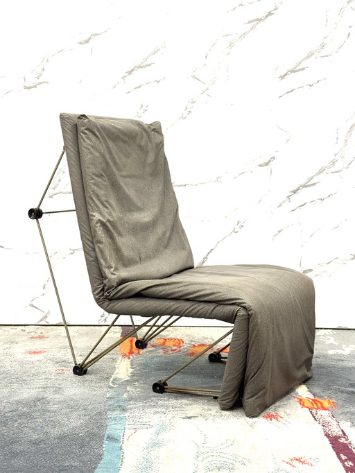 Silla Lounge Sillón Diseño Geométrico Modernismo Postmoderno Años 80