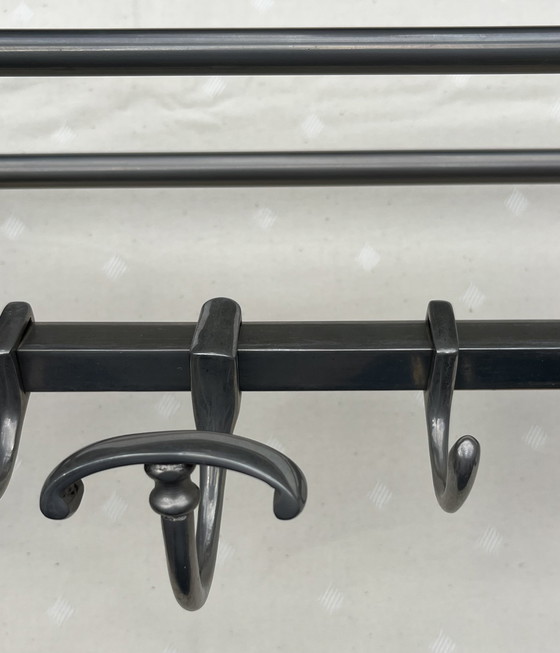 Image 1 of Eichholtz Hudson Wall Coat Rack | Large Version | Nickel | New Condition