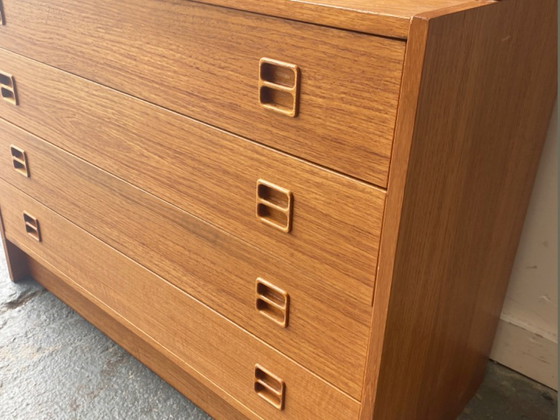 Image 1 of 1960 Mid-century moderne modulaire teakhouten wandkast door Sejling Skabe, Denemarken