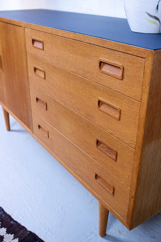Image 1 of Vintage Sideboard Chest of Drawers Hundevad Oak 60s Mid-Century