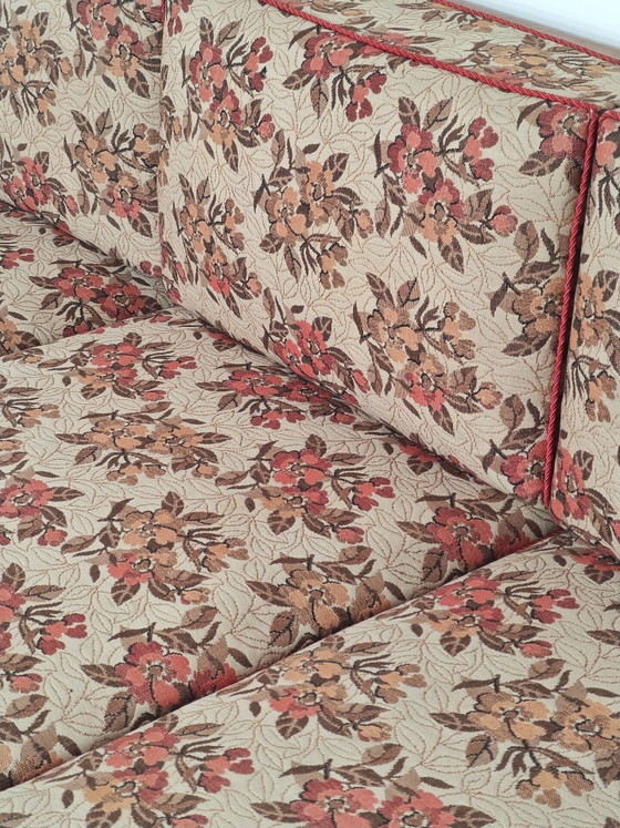 Folding sofa bed Canapé banquette Interier Praha 1960 floral pattern fabric – 3-5 seaters, Wood, Scandinavian (photo 6 of 30)