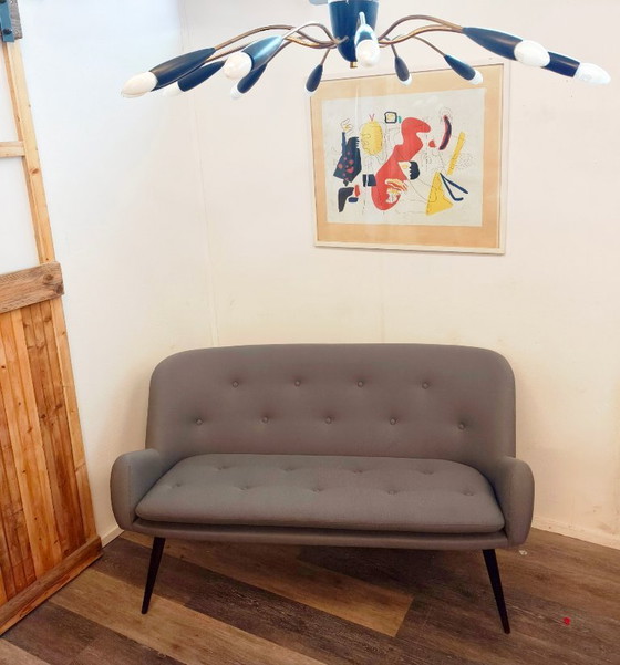 Image 1 of  50er-Jahre-Deckenleuchte/Sputnikleuchte, 12-flammig   