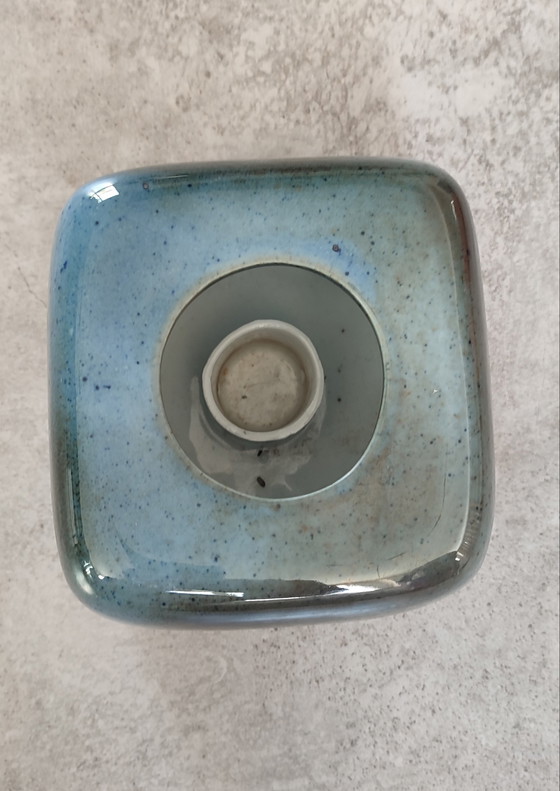 Image 1 of Virebent Vintage 1960s-70s Porcelain Cube Candlestick