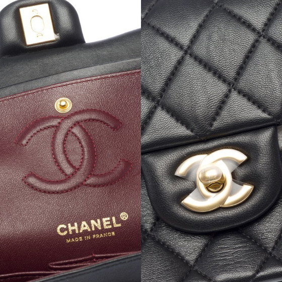 Image 1 of CHANEL Timeless/Classique Schwarze Ledertasche - 103507