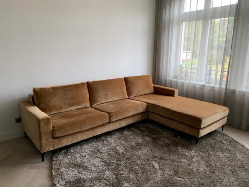 Luxuriöses Hotel Chic Velours Samt Sofa-Set mit Longchair 290 cm breit