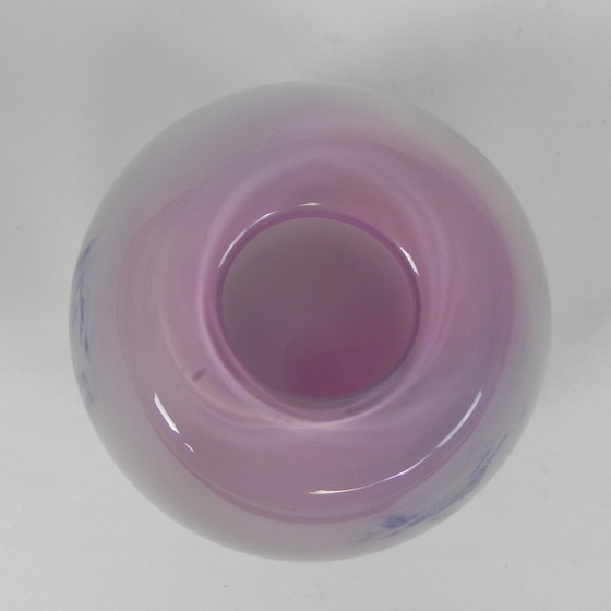 Thick-walled vintage vase, probably Severin Brorby, 1970s, Glass, Purple (photo 6 of 9)