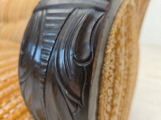 Image 1 of 1960s, Danish 3-seater sofa, original, brown furniture wool, beech wood.