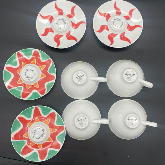Rosenthal studio-line „O Sole Mio“, 4 Espresso Cups with Saucers, 8-piece Design Set, Crockery, Porcelain (photo 9 of 15)