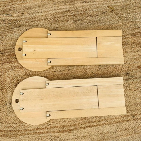 Coppia di sgabelli pieghevoli vintage Suzy di Adrian Reed – Legno (photo 9 of 20)