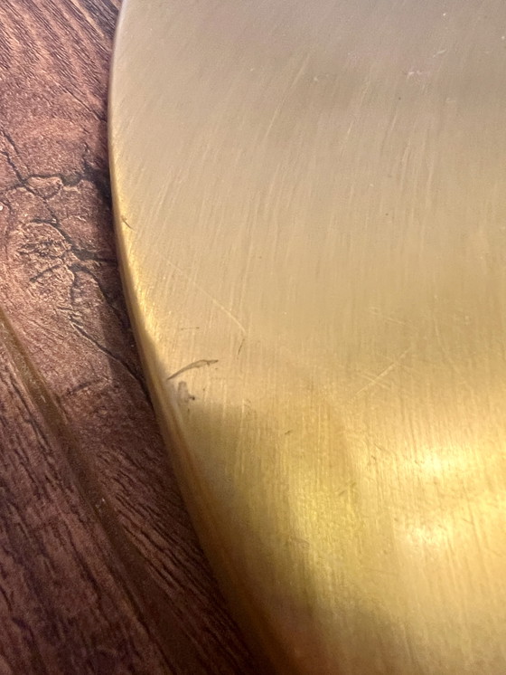 Image 1 of GKS - Gebrüder Knappstein Leuchten - Mid Century Lampadaire En Laiton Avec Bras Pivotant, Abat-jour Beige Allemagne, Années 1960