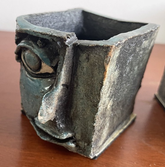 Image 1 of Jaroslav Safr - Tre teste o volti scultorei in ceramica artistica