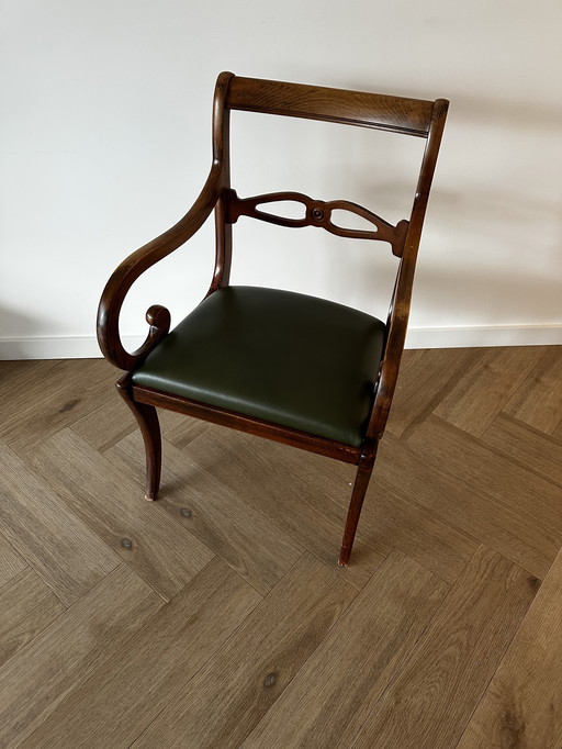 Antique Chair with Leather Seat