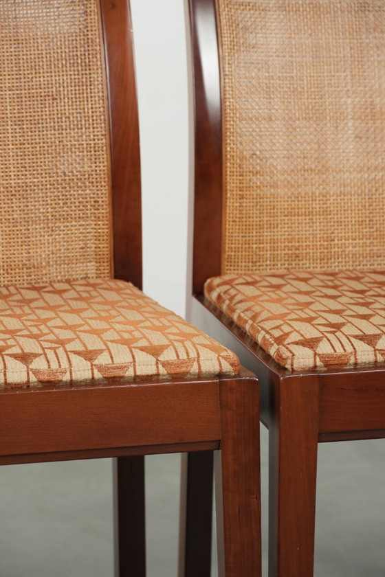 Image 1 of 6 chaises de salle à manger Schuitema de style Art déco avec dossier en osier, de la série Shaker
