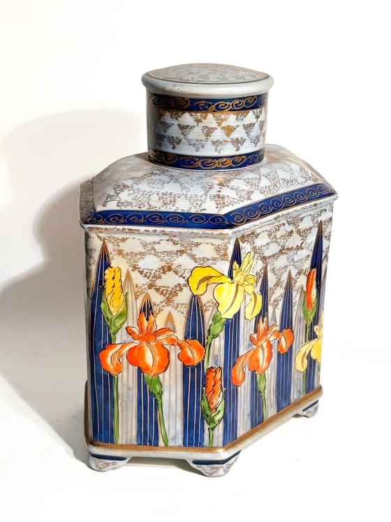 Art Nouveau Potiche Vase in Hand-Painted Italian Ceramic, 1920s (photo 3 of 12)