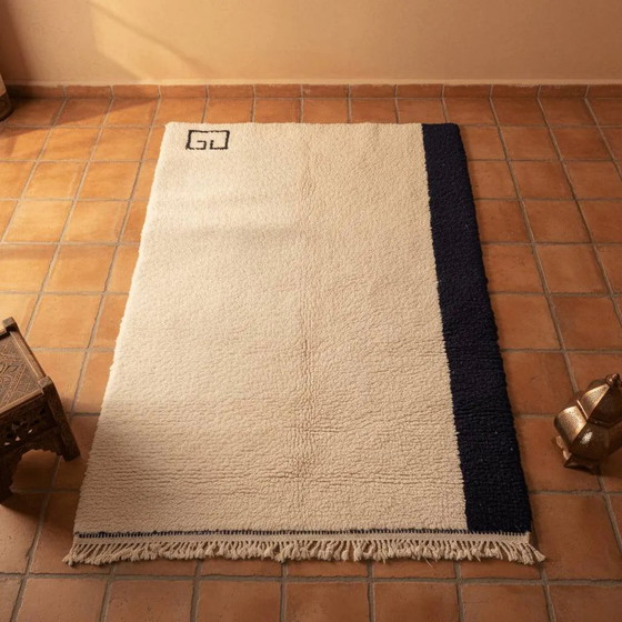 Modern minimalistisch wollen vloerkleed – 250CMX150CM – Vloerkleden en tapijten, Wool, Cotton, Scandinavian (photo 2 of 9)