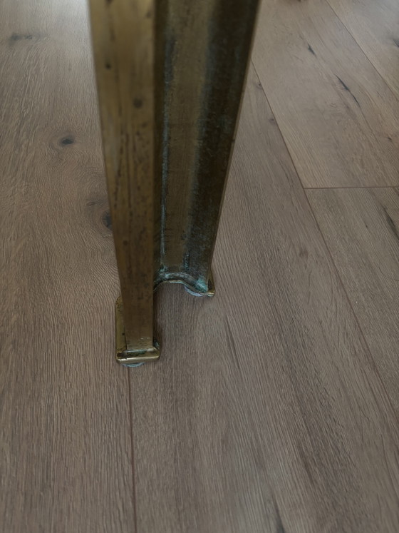 Brutalistischer Couchtisch aus Bronze mit Rauchglas – Peter van Heeck, Couchtische (photo 6 of 7)