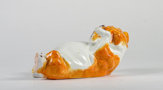 Sculture in Ceramica di Bulldog Stile Guido Cacciapuoti, a Pancia in Su (photo 8 of 10)