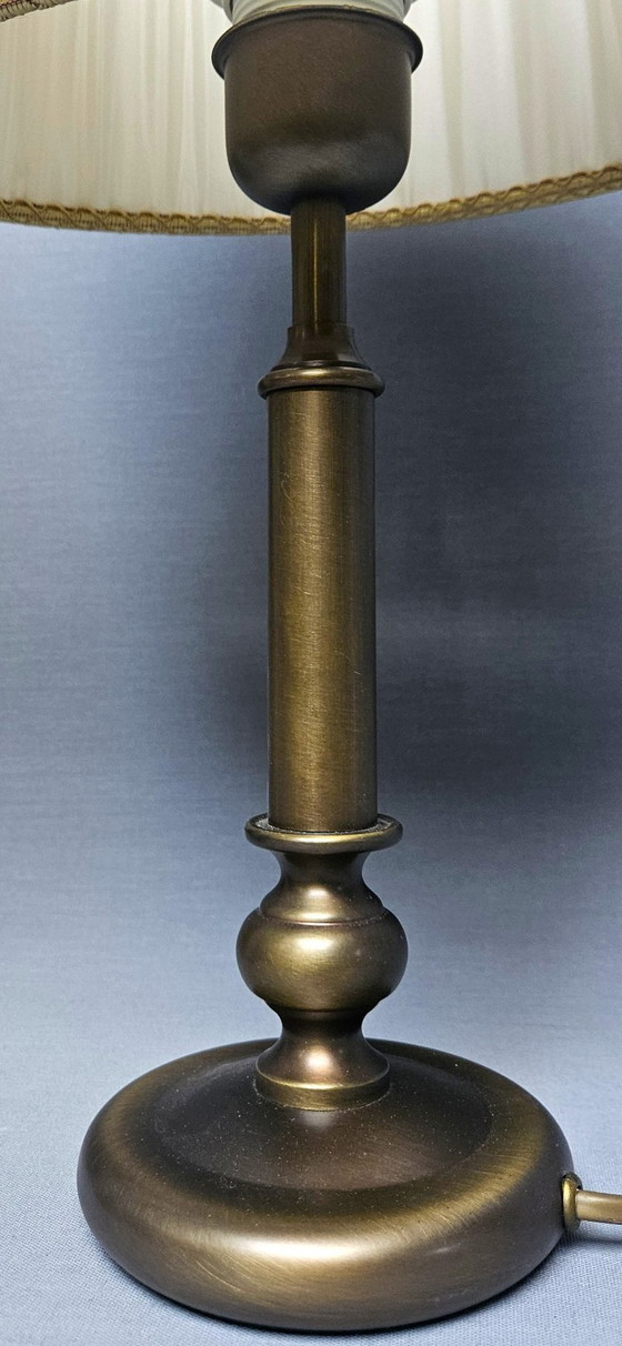 Set of 2 Mid-Century Brass Table Lamps – Honsel Leuchten (Germany, 1960s/1970s) (photo 12 of 14)