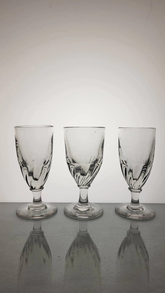 6 bicchieri da vino/assenzio del XIX secolo – Bicchieri e caraffe, Cristallo, Vetro (photo 5 of 9)