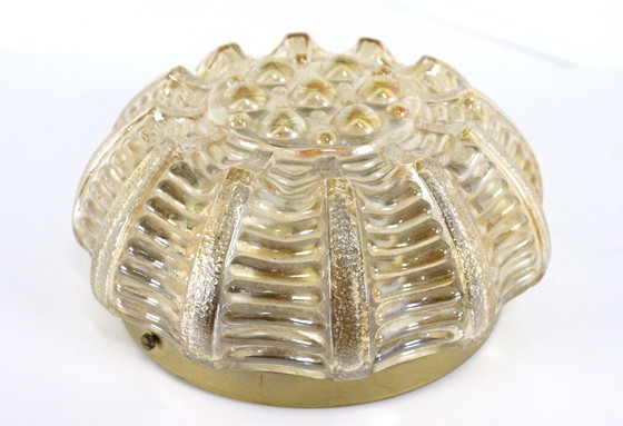 Image 1 of Lampada da soffitto color ambra Plafoniera 'Jupiter' vintage