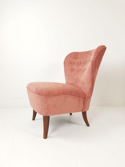 Fauteuil Artifort rose | Petit fauteuil club en tissu côtelé – Wood, Textile