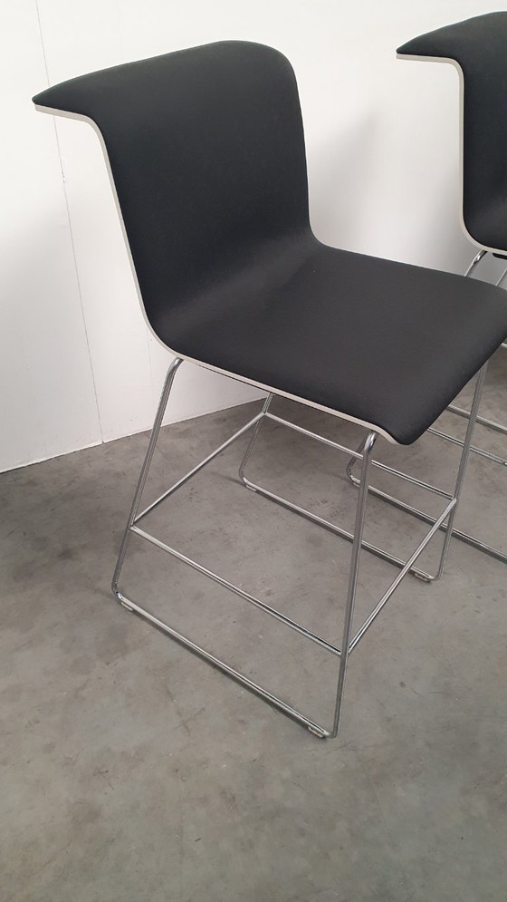 Image 1 of 4x Bulo Tab barkrukken design Alain Berteau + extra zitting
