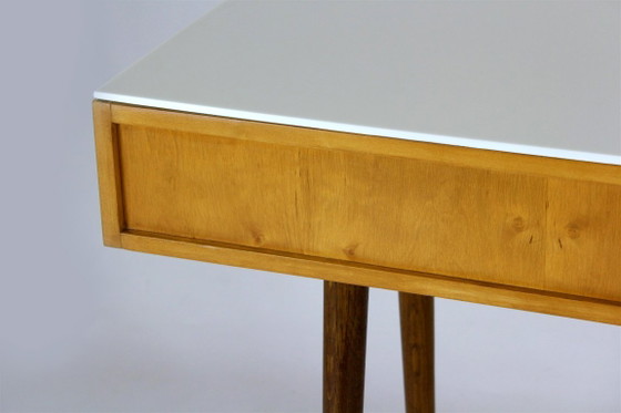 Gerestaureerd schrijfbureau in mid-century modern stijl van Up Zavody, jaren 60. – Glass (photo 18 of 20)