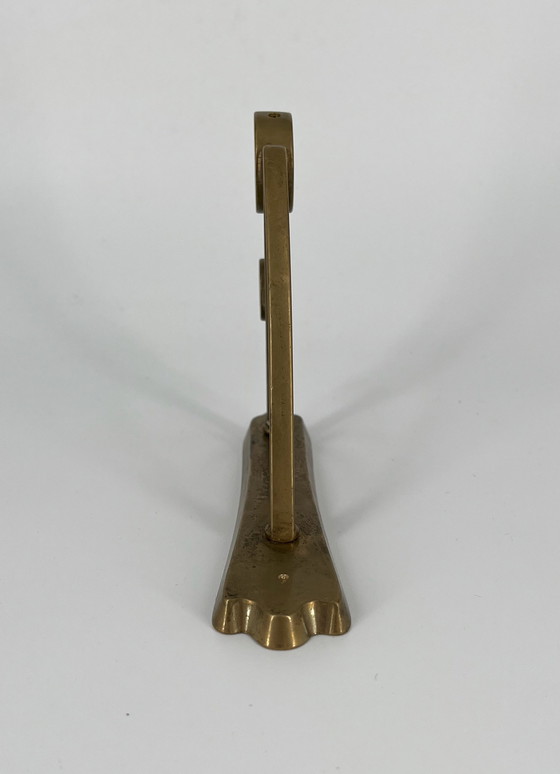 Image 1 of 2x Art Nouveau Art Déco Support de tringle à rideaux laiton bronze