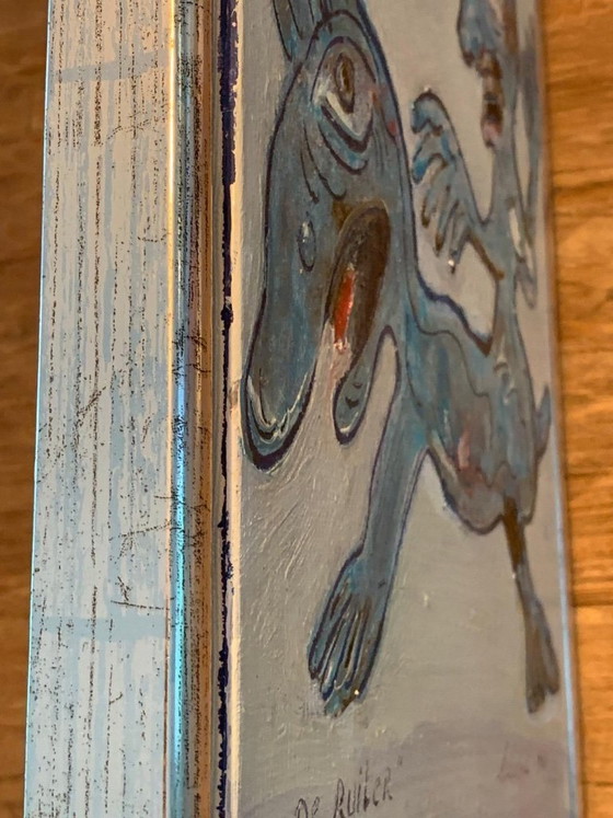 Image 1 of Cobra Oil painting Lucebert “The Rider” 1961