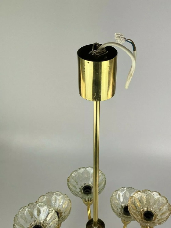 Image 1 of 60s 70s lamp plafondlamp kroonluchter kroonluchter glas space age