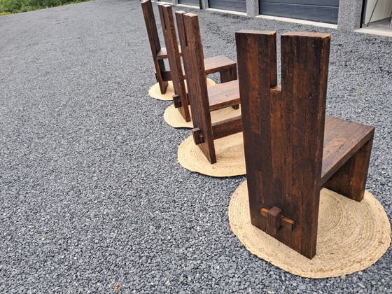 Image 1 of 4 brutalisme stijl stoelen