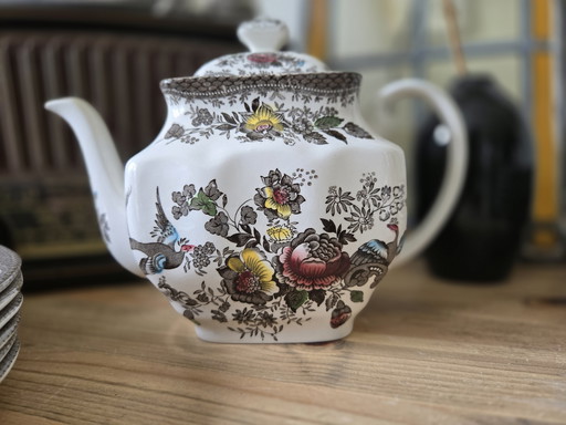 Wedgwood oriental pheasants color theepot