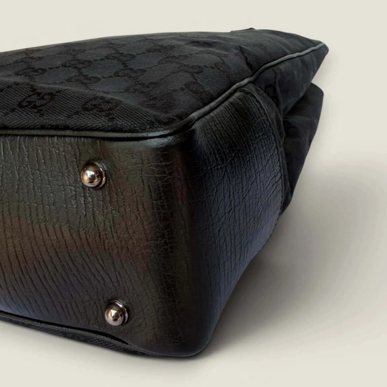 Bolso tote Gucci GG Supreme lona bambú negro – Bolsos tote, Cuero, Vintage (photo 14 of 15)