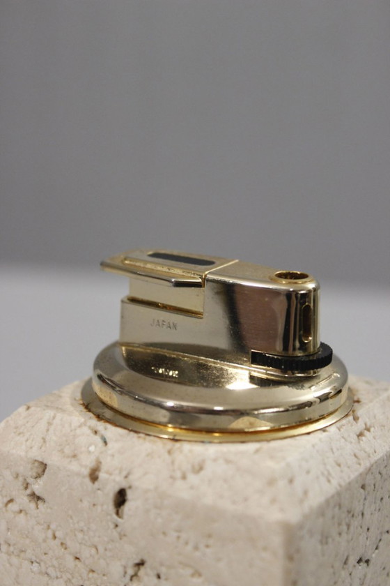 Image 1 of Vintage travertine table lighter, Italian design, 1970s, Cerri Nestore