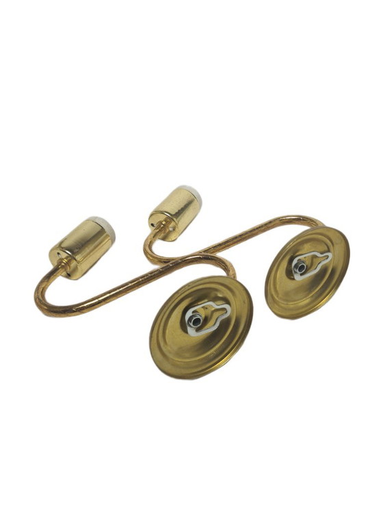 Art Deco Wall Lamp, Poland, 1950s, Set of 2 – Wall lights, Brass (photo 6 of 7)