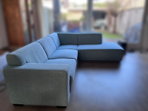 Divano angolare azzurro