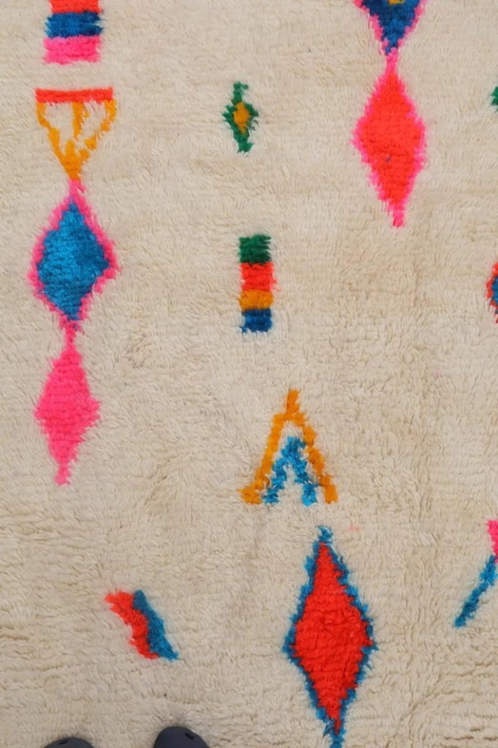 Image 1 of Tapis marocain Azilal en laine, fait main, 3 x 2 m