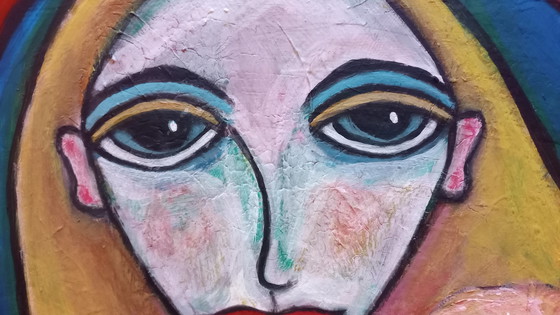 Image 1 of T.van Steenbergen "Labradoodlepup" nieuw 40 x 50 cm 