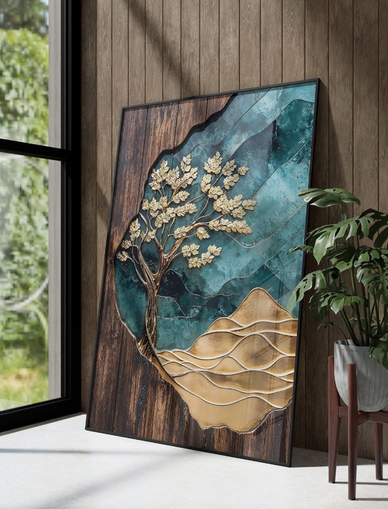Image 1 of Acrylic Glass Artwork | 200x140 cm | Depthwave #8 (Ori, 1983)