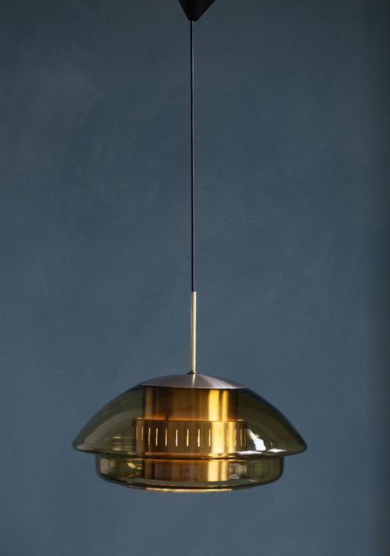 Image 1 of Dijkstra Space Age Pendelleuchte aus Glas