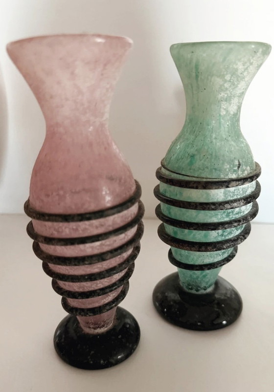 Image 1 of DIPI Rossi Imperio Vase Set Murano - Italy