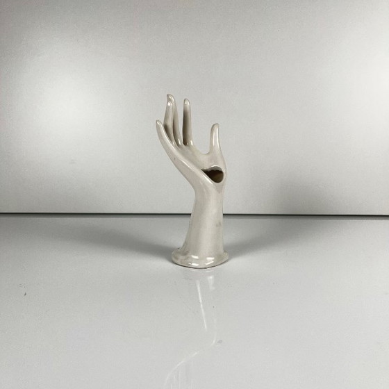 Image 1 of White porcelain soliflore vase/ring holder