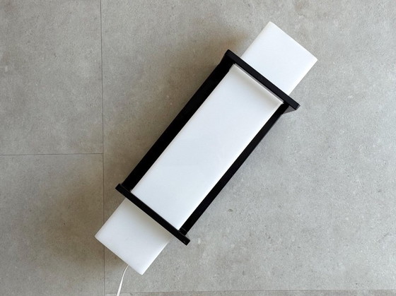 Image 1 of Large Vintage Rectangular Plexiglass Wall Lamp