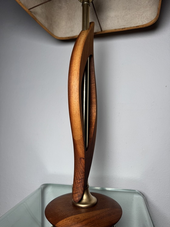 Lampe Style Scandinave Teck Et Liège Années 60 – Wood, Cork, 1960 (photo 15 of 15)