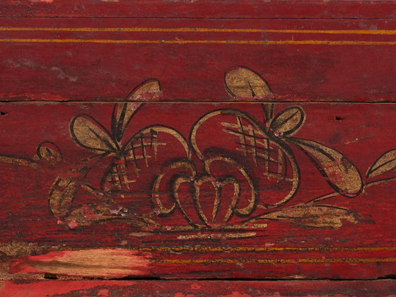 Antique rectangular box with floral motifs (c.1900) #3 – Storage cabinet (photo 29 of 35)